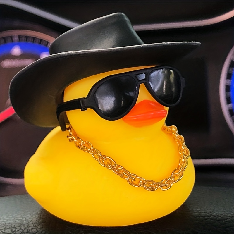 Rubber Yellow Duck, Hat Duck, Glasses Duck, Necklace Duck, Life