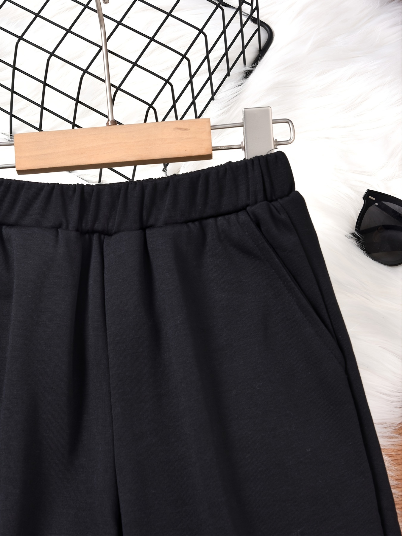 Girls Sweatpants with Letter Graphic