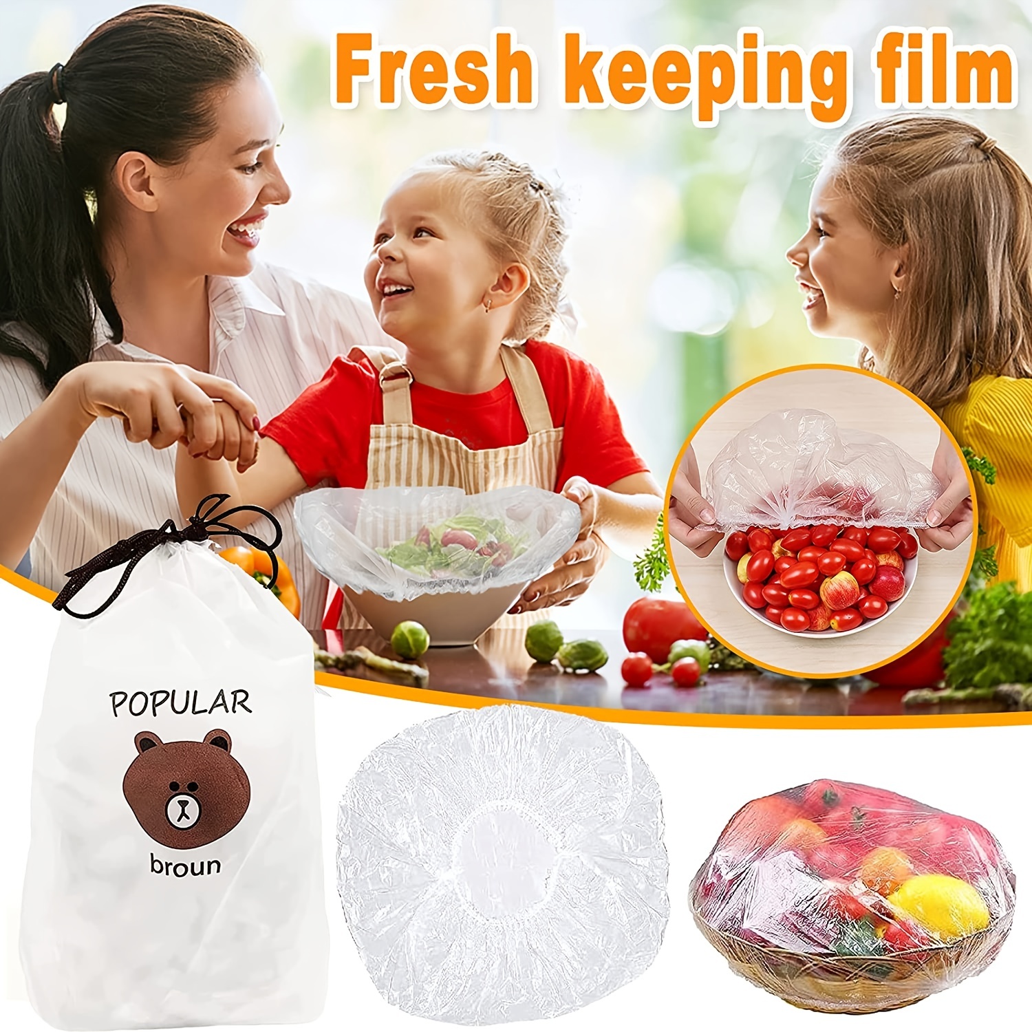 Reusable Fresh Food Storage Bags for Bowls Elastic Plate Silicone Lid  Covers Fresh Food Pouch Vacuum Bags Women Shower Caps - AliExpress