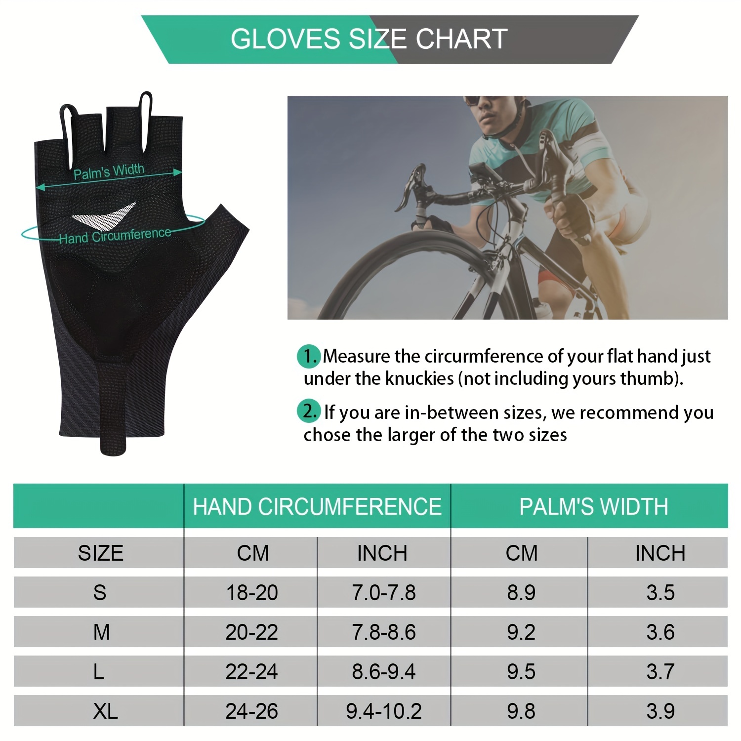 Souke Sports Cycling Bike Gloves Padded Half Finger Bicycle Gloves
