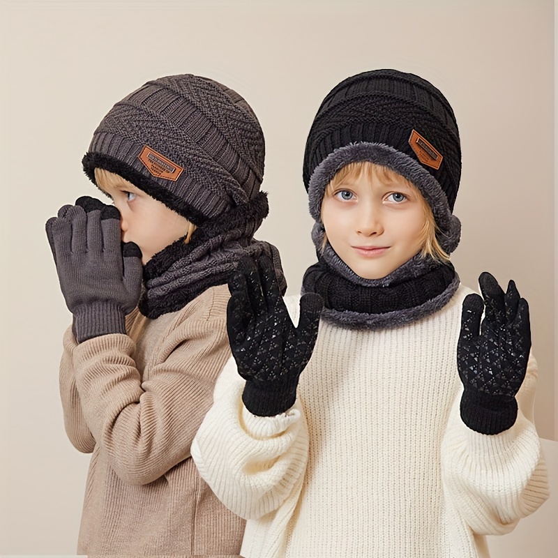Gants tricotés épais pour enfants de 2 à 6 ans, nouvelle mode, gants chauds  d'hiver
