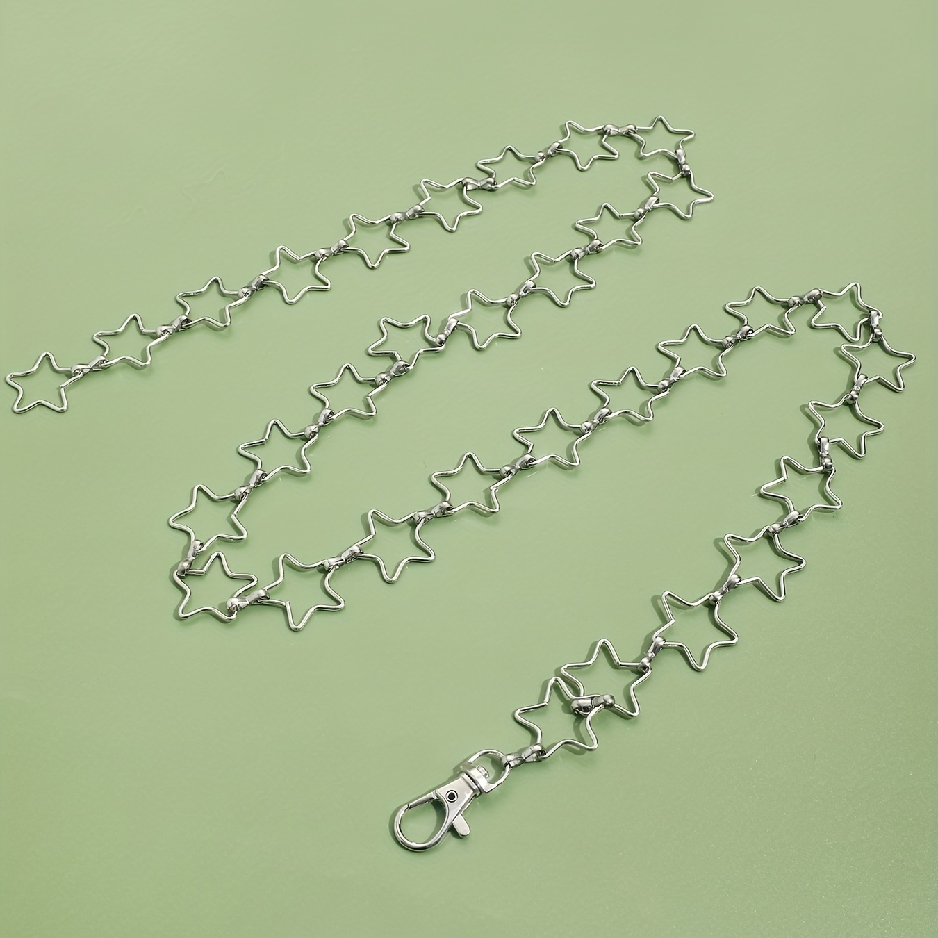 Long Adjustable Hollow Star Shape Waist Chain Belt, Y2K Style