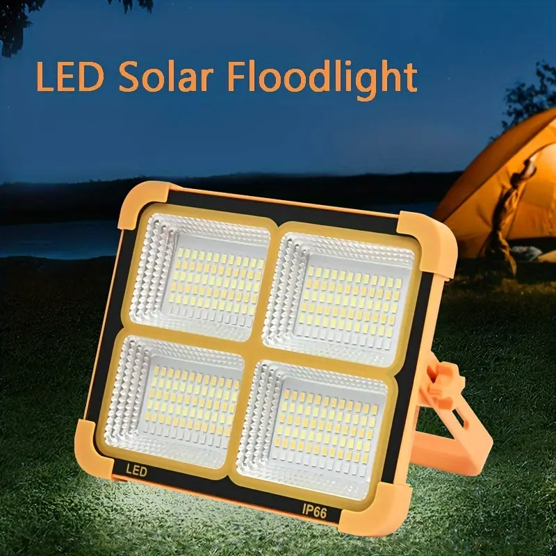 1 Stück Outdoor-camping-solar-flutlicht, Tragbares Solar-led-licht  Campingzelt-angelbeleuchtung, Mobile Stromversorgung, Handy-notaufladung  Verwendet, Verpassen Nicht Tollen Angebote