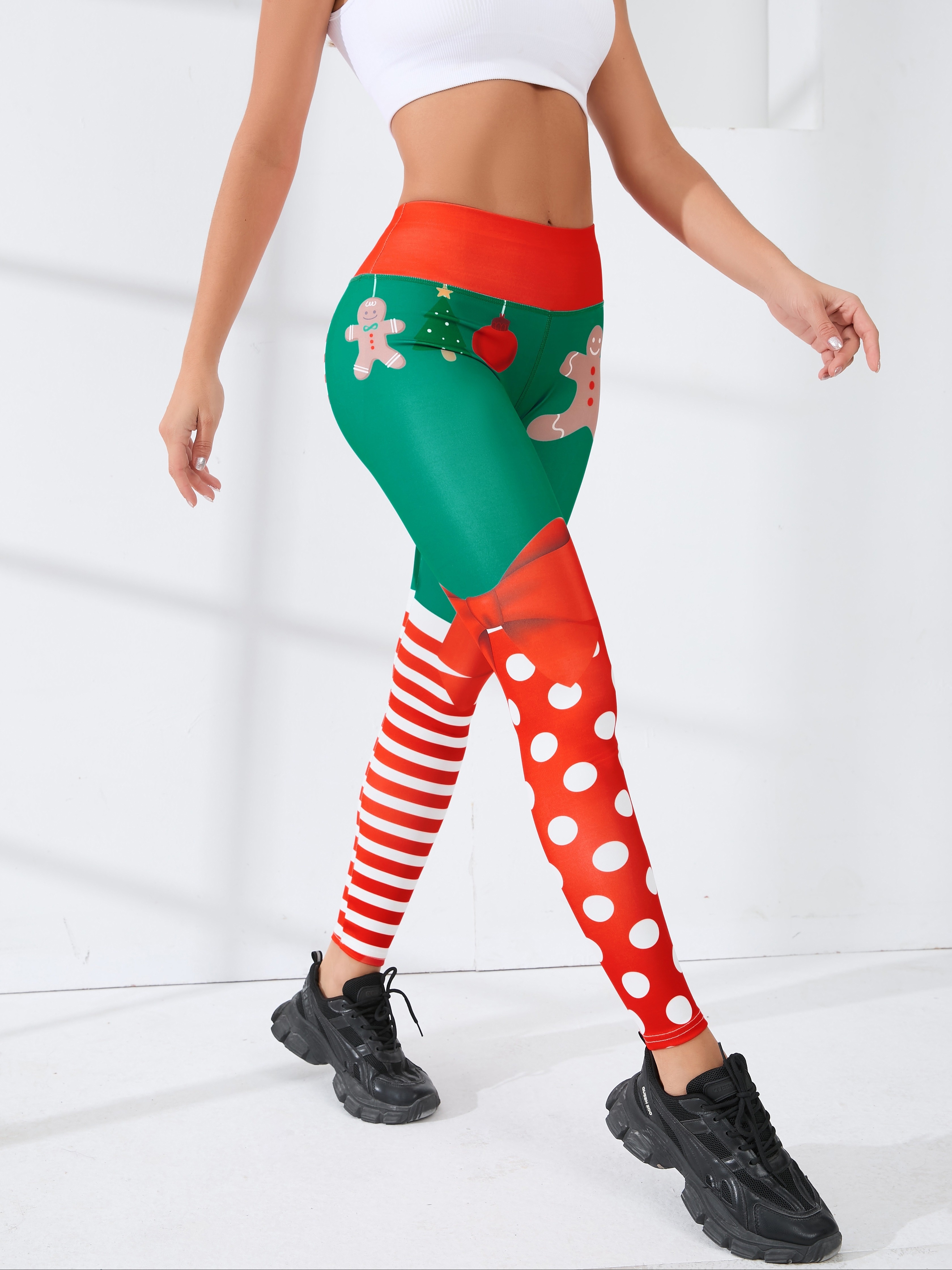 Leggings de para mujer Pantalones de yoga Pantalones con estampado Medias  elásticas Leggings ajustados de moda para Navidad , Multicolor, M BLESIY