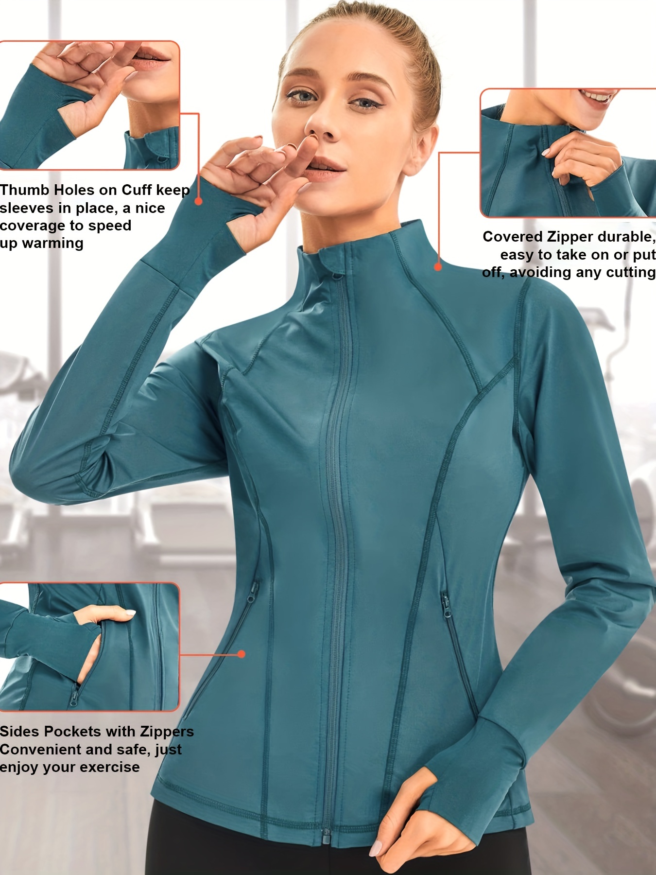 Sauna Tute Donne Tasca Sauna Completo Zip Completo Thumb - Temu Italy