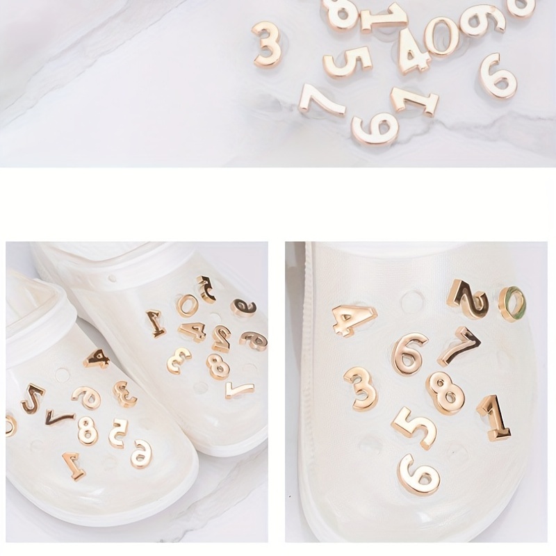 Letter Charms For Clog Sandals Shoe Decoration 0 9 # Number - Temu