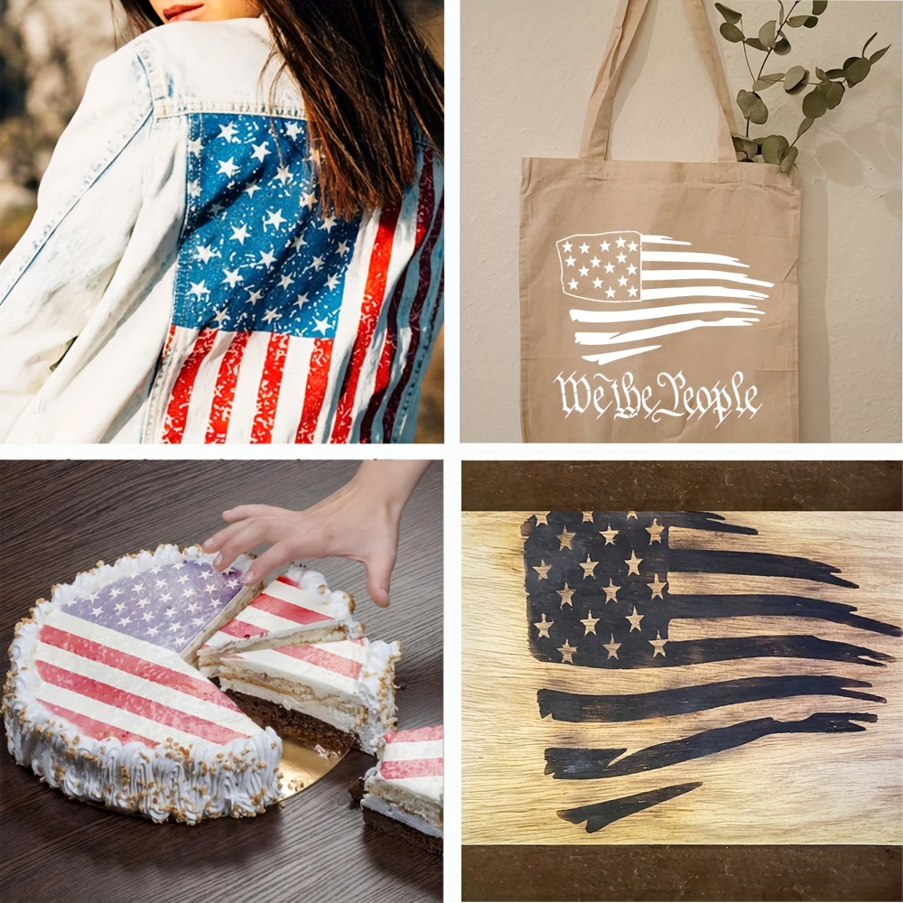 American Flag Stencils We The People Stencil Reusable - Temu