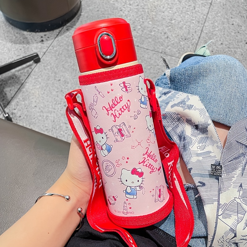 Hello Kitty Insulated Water Bottle With Straw Cute - Temu