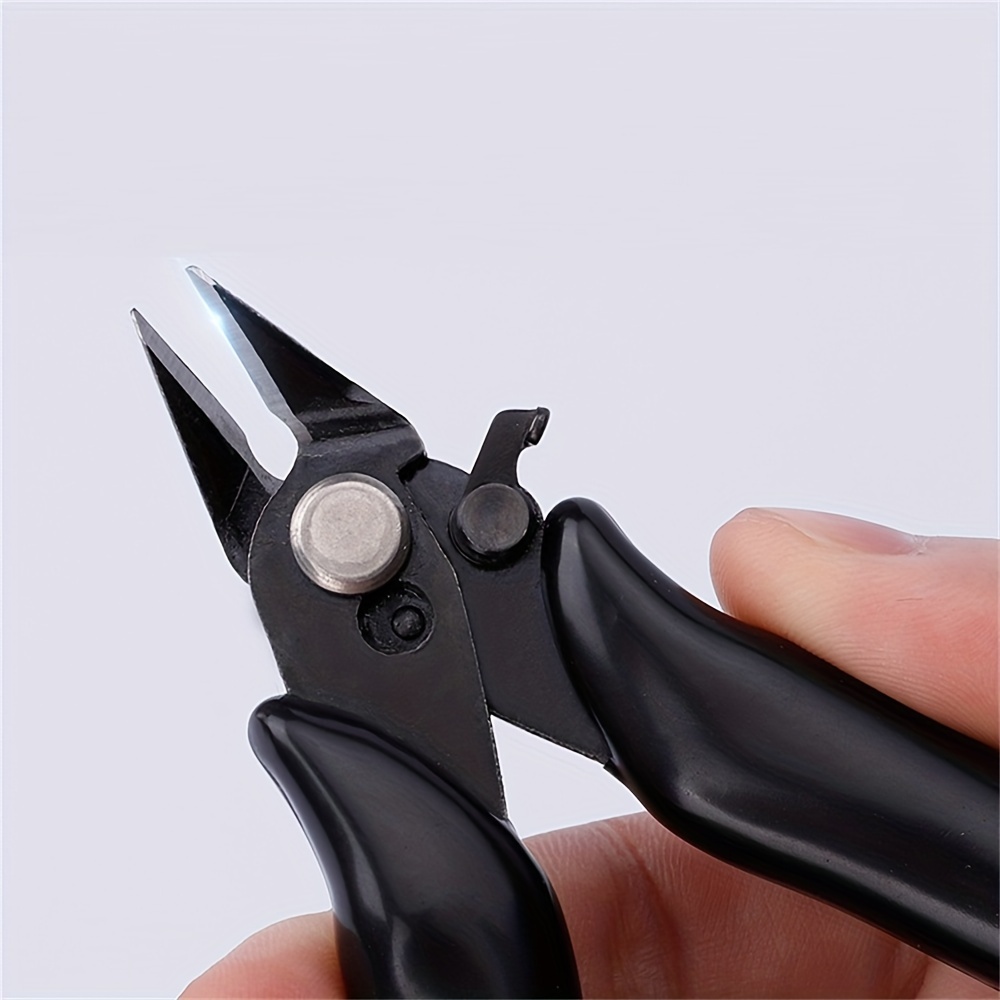 1pcs Diagonal Pliers Small Soft Cutting Electronic Pliers Mini Wire Cutters  Wire Insulated Rubber Handle Model Hand Tools