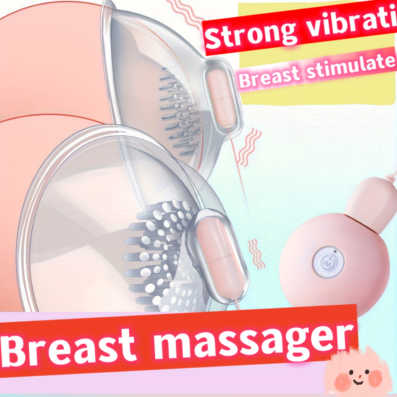 Breast Massage Nipple Suction Cup Toy Vibrator, Nipple Sucking Stimulator  Massager with 7 Powerful Vibrating Breast Pump Adult Sex Toy for Female