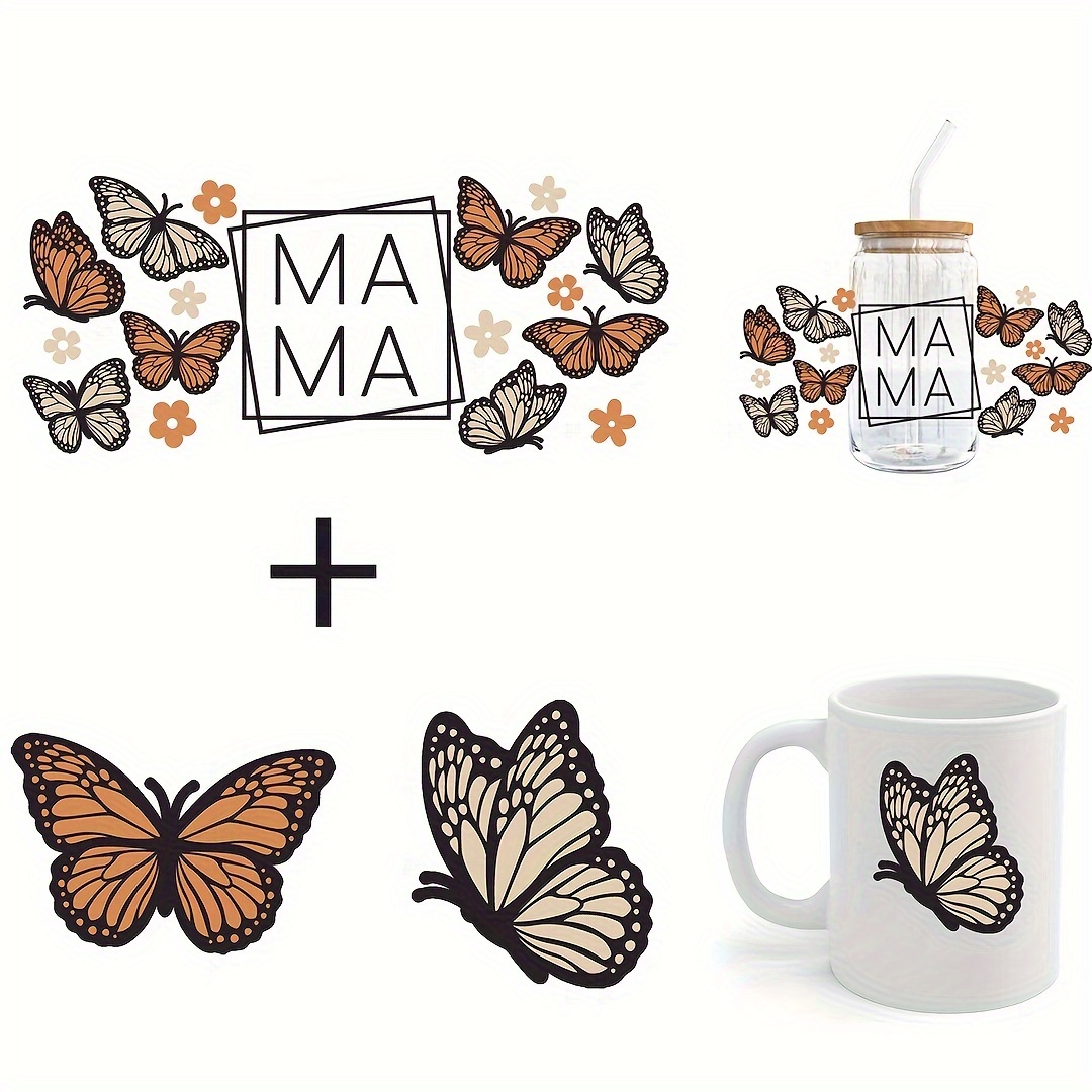 Mama Uv Dtf Cup Wraps Decals Waterproof Transfer Stickers - Temu