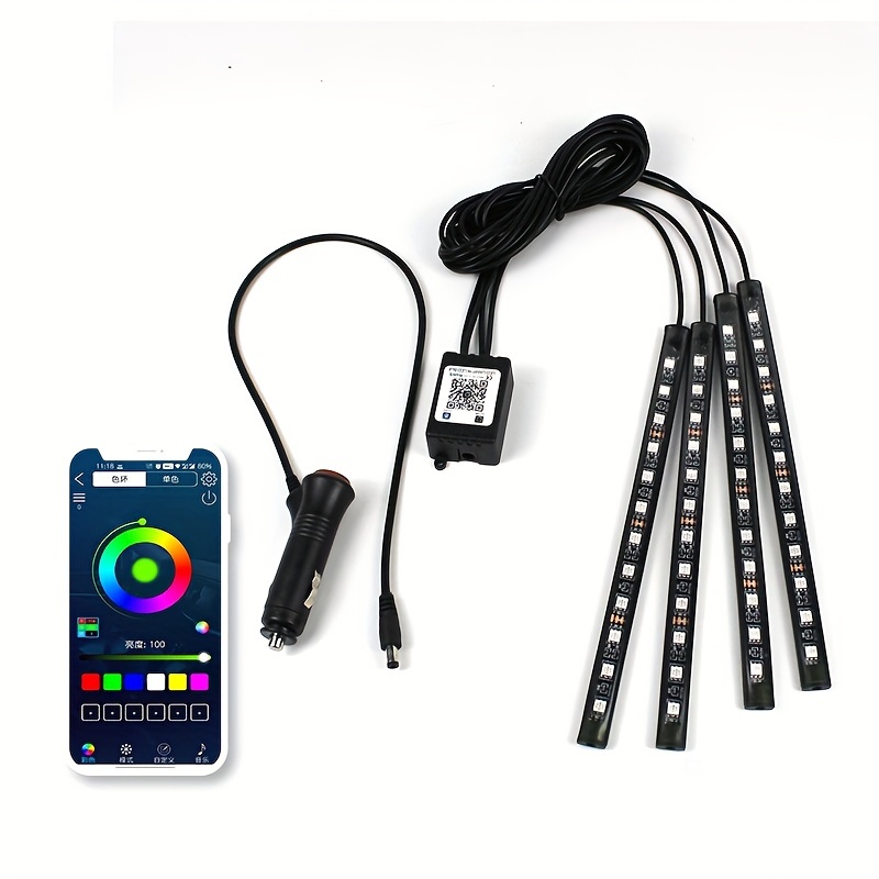 Látigo de luz Led para coche, lámpara de mástil Led de 2 pies, RGB,  resistente al