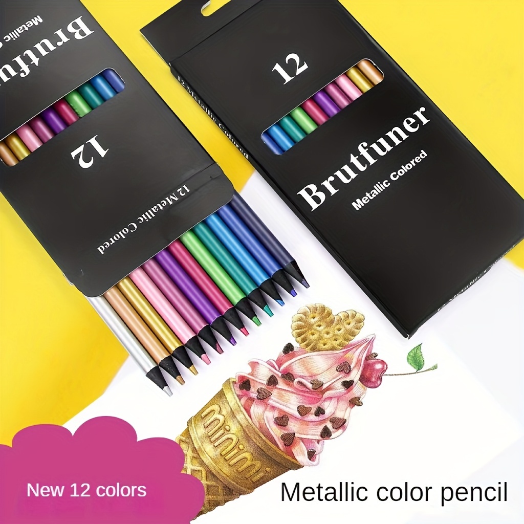 12 Colors Of Colored Pencils Water soluble Colored Lead - Temu