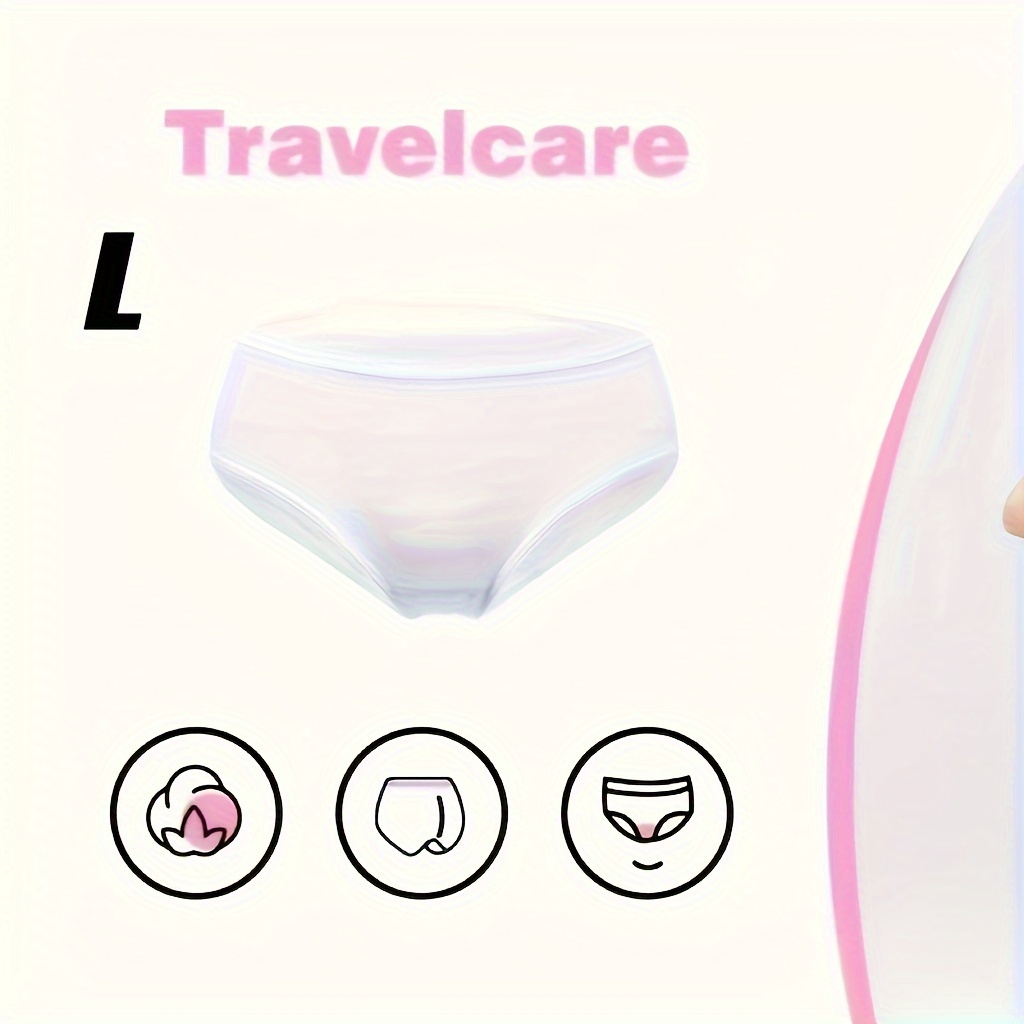 10pcs Womens Disposable 100% Pure Cotton Underwear Travel Panties Girls  Portable Briefs Multi Color