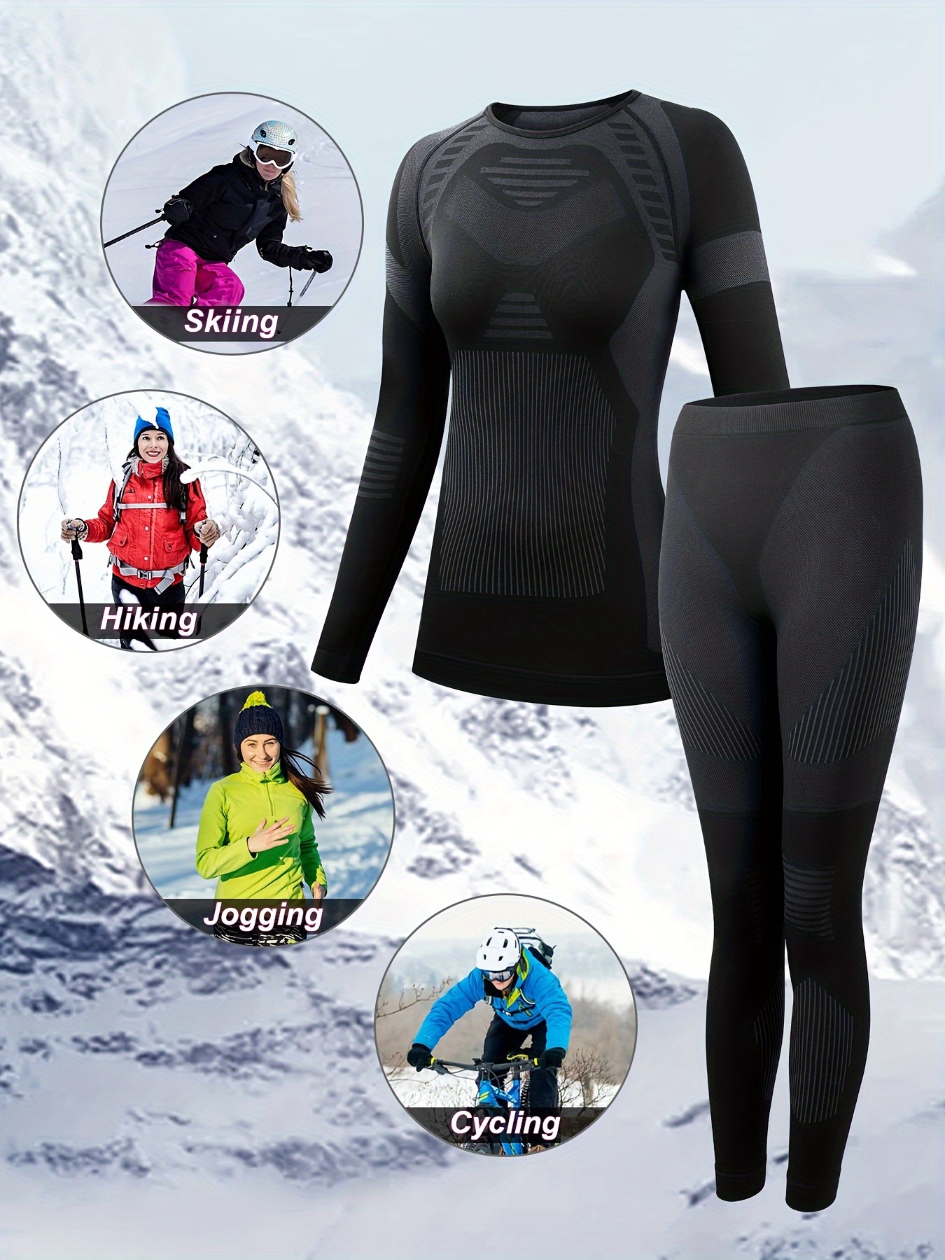 Womens Thermal Underwear Thermal Base Women Ski Wear Ladies Compression  Athletic Long Set Mens Work Clothes Warm - AliExpress