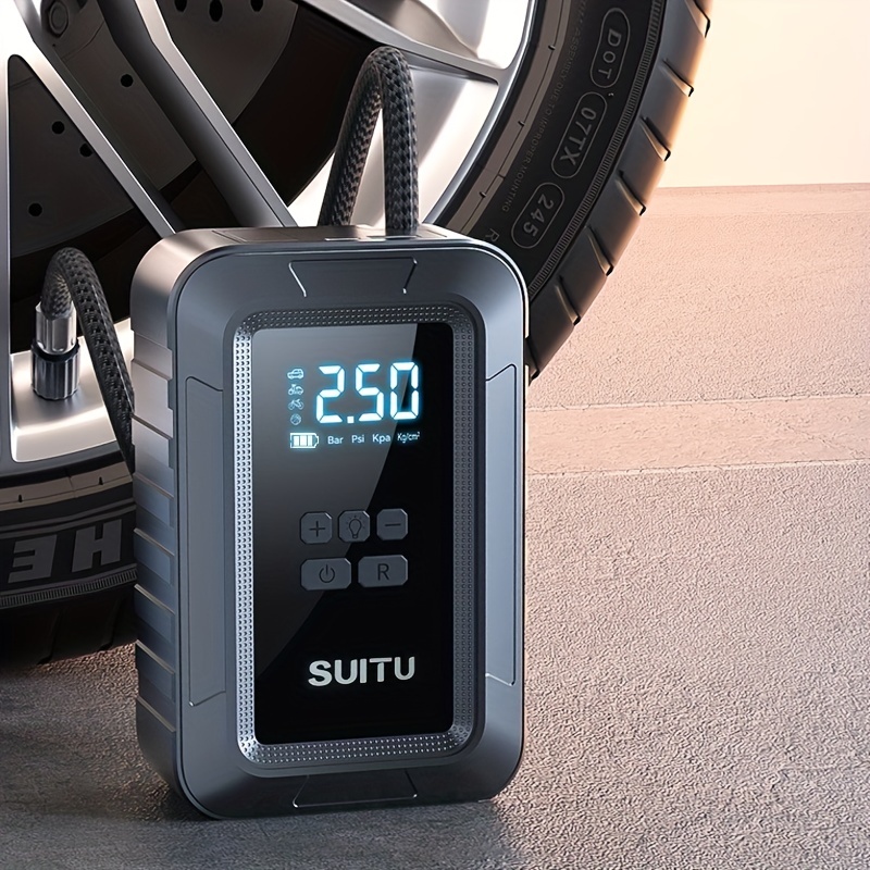 1 Satz Auto Luftpumpe tragbare Mini selbst fahrende elektrische Reifen  pumpe Handheld drahtlose Digital anzeige Lade