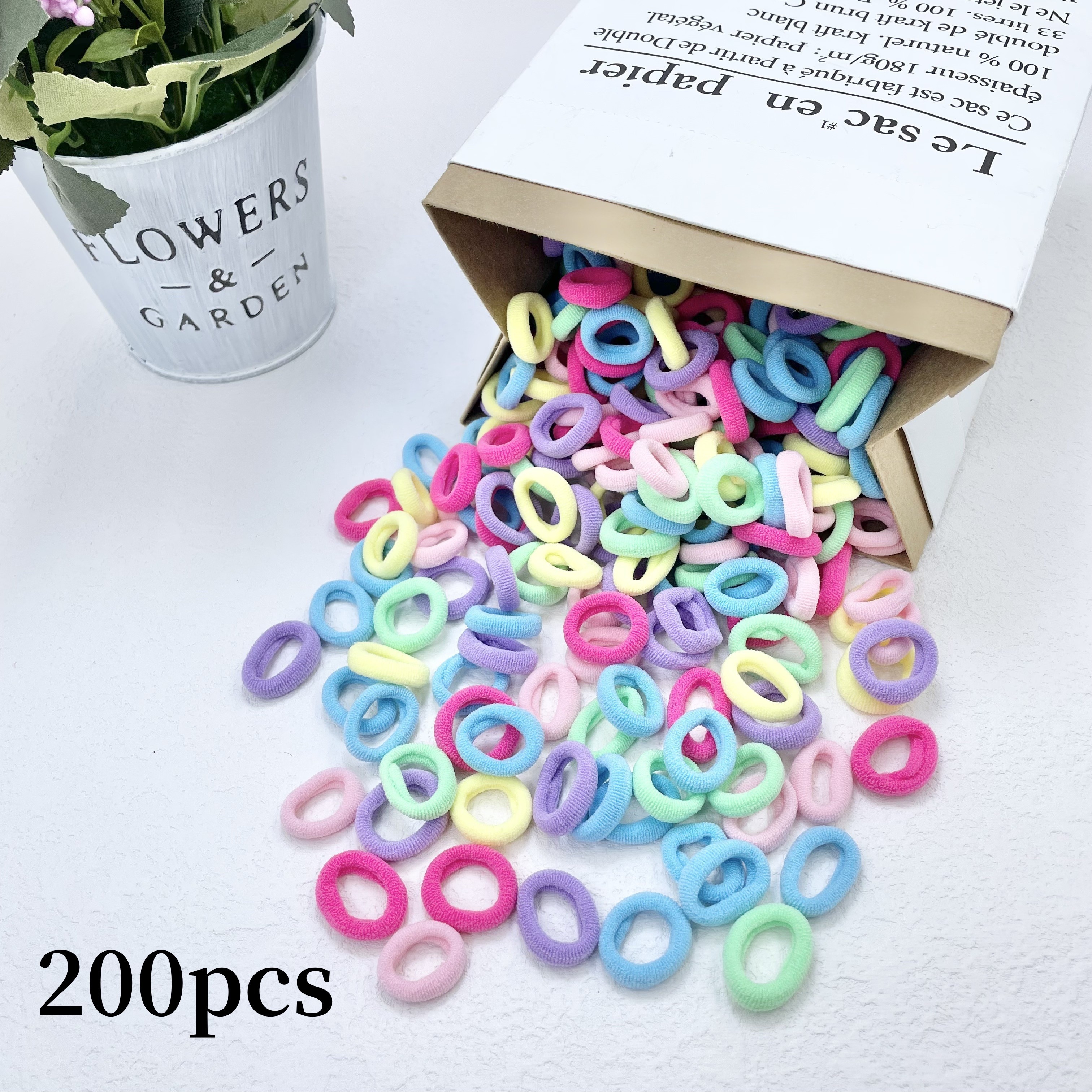 200 Stück Baby-Haargummis – Nahtlose, Weiche Gummis Für Kleinkinder, Bunte Farben, Nylon