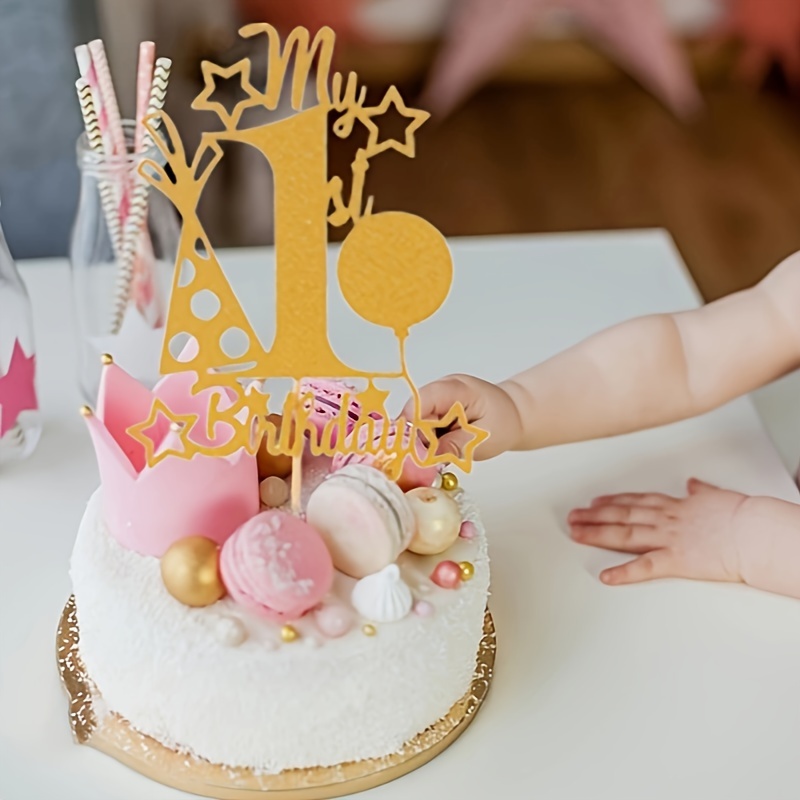 Vela De Pastel De 1er Cumpleaños Para Años De Bebé Vela - Temu