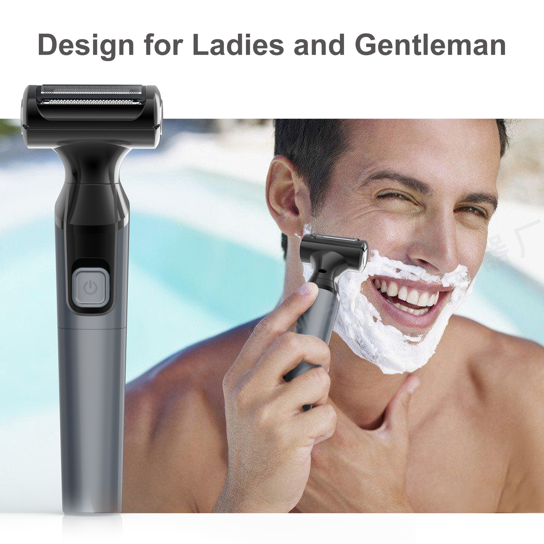 Electric Razor Shaver, Trimmer Para Hombres, Recortador De Bolas  Impermeable IPX7 Con Luz Y Hoja De Cerámica, Afeitadora Corporal Para Aseo  Púbico/Cor