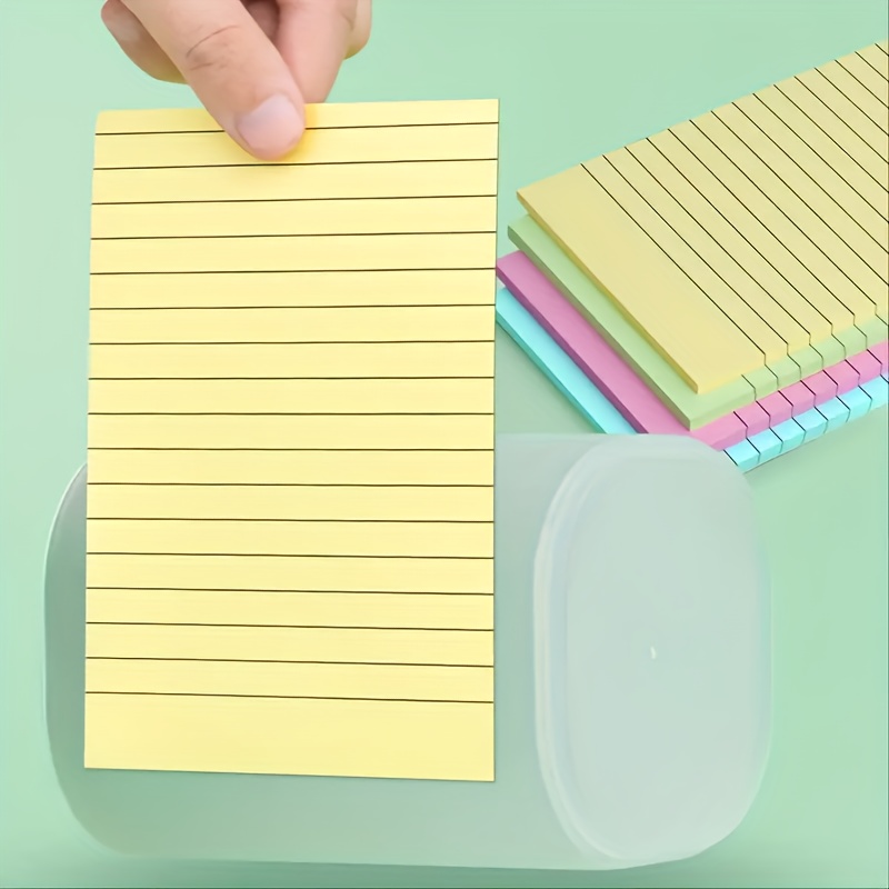 Colorful Horizontal Line Sticky Notes Portable Convenient - Temu