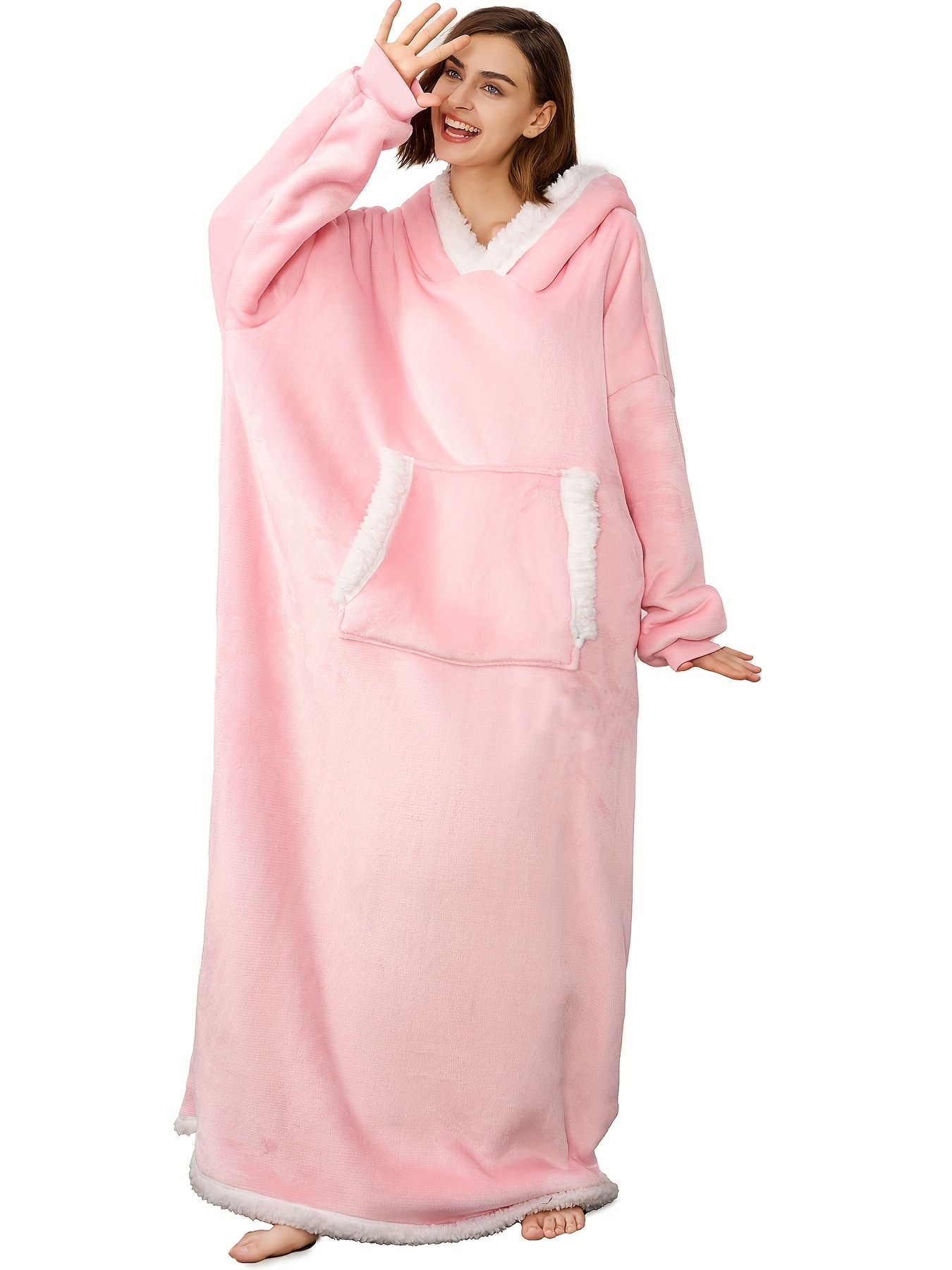 Pregnant Women's Comfy Nightgown, Button On Casual Slightly Stretch  Breathable Loose Long Sleeve Pajama For Outdoor
