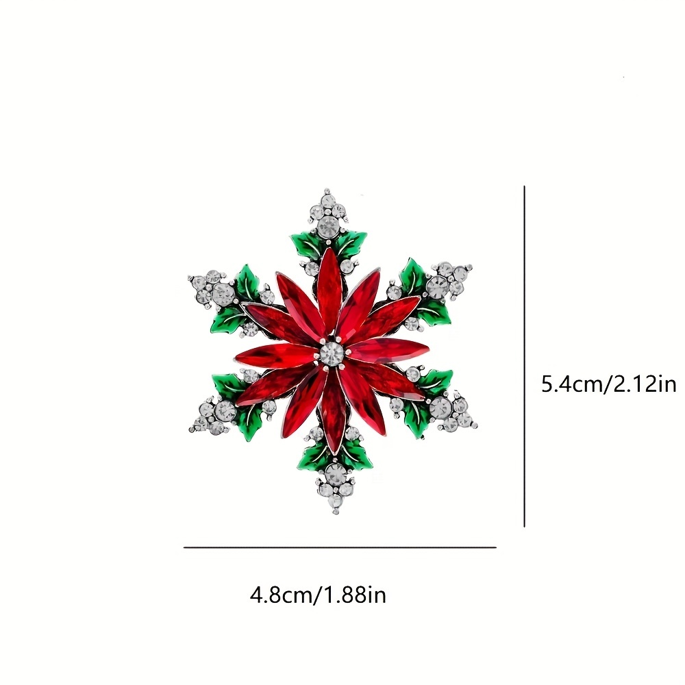 Christmas Snowflake Brooch Pin for Women & Girls