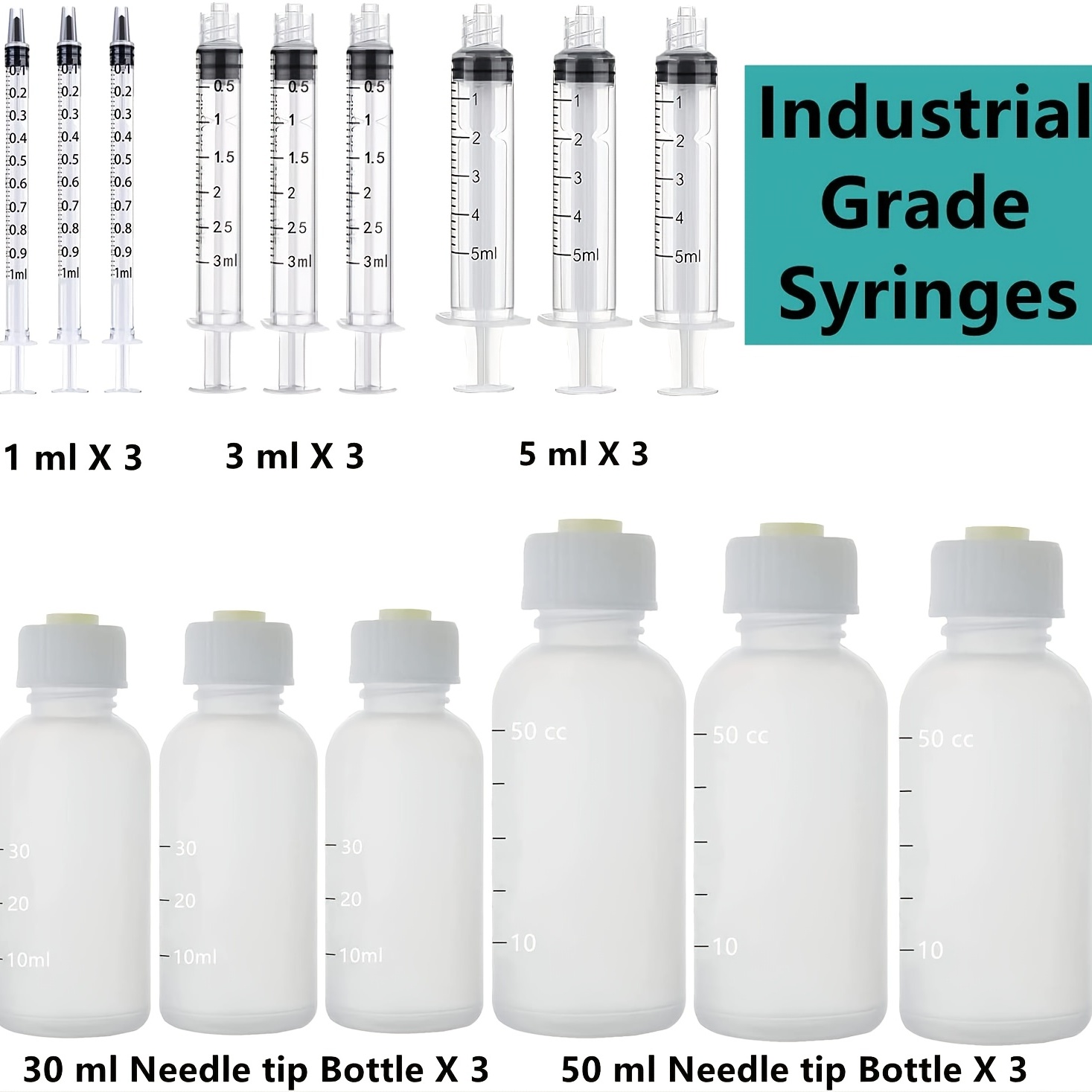 Precision Applications of Glue, 3ml 5ml Syringes and Blunt Tip Needles(14  15 16 18 19 20 21 22 23 25 Ga), for Liquid Measuring, Craft Paint, Epoxy  Resin, Oil or Adhesives Applicator