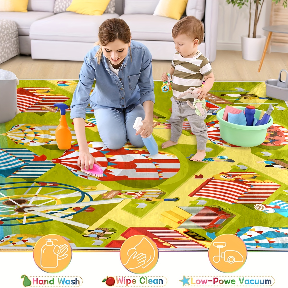 Alfombra De Juego Niños Alfombra Plegable Lavable