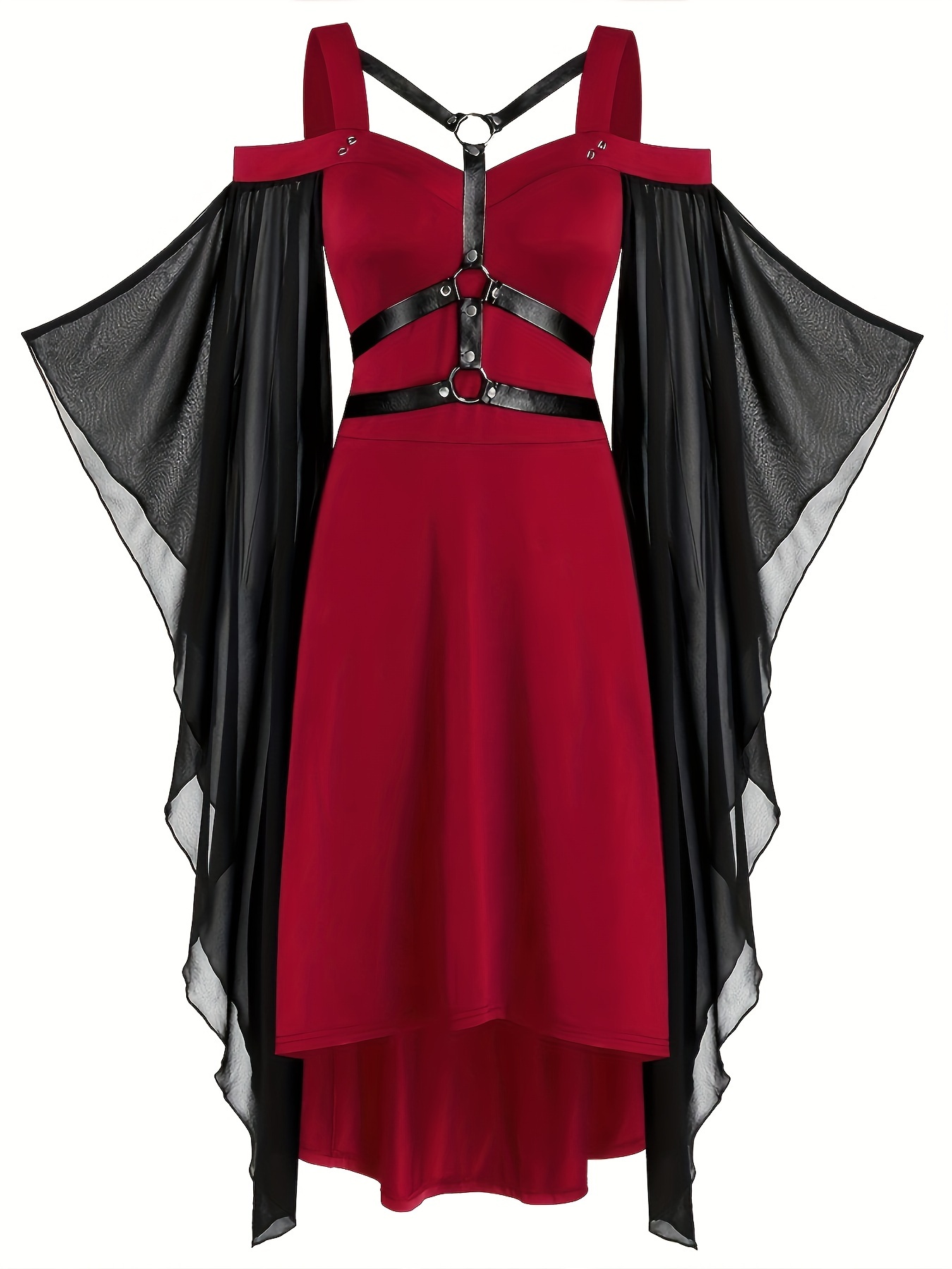 Gothic Clothing Womens Batwing Sleeve Dresses Halloween Costume