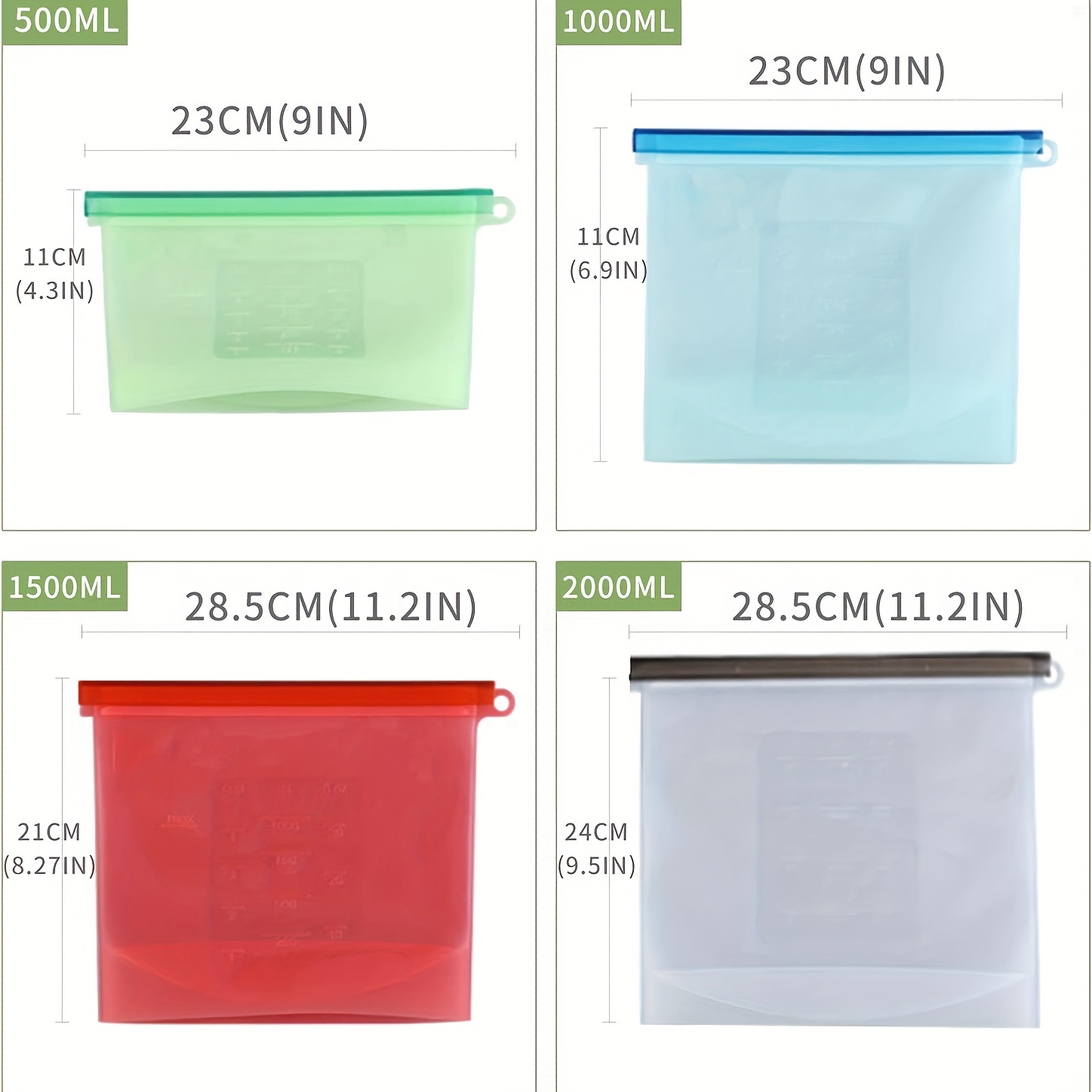 Reusable Food Silicone Storage Bags: Keep Your Lunches Safe - Temu
