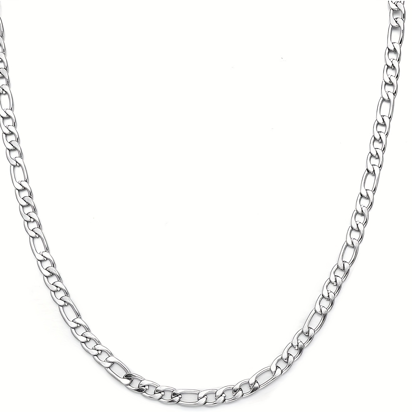 1bag Diy Silver Chain Roll Figaro Chains Silver Plated - Temu