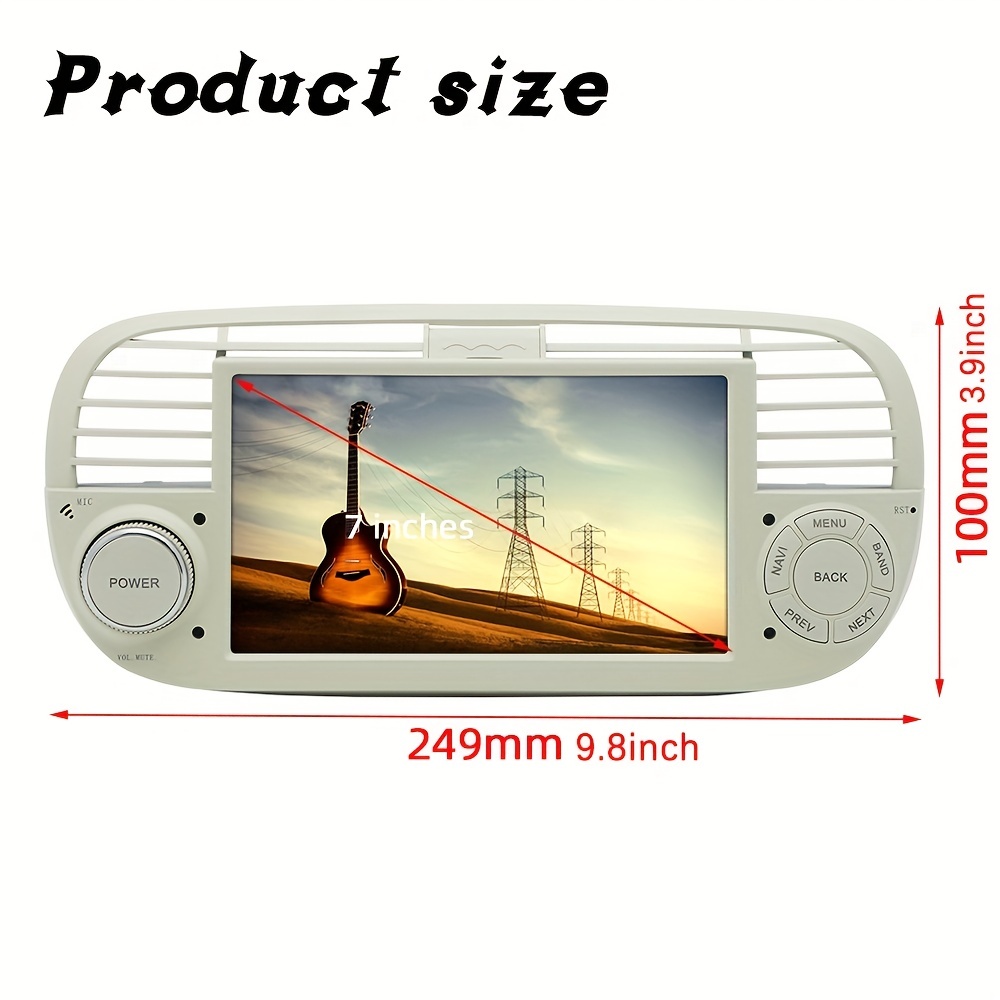 Radio con GPS para coche, reproductor Multimedia con Android, 7