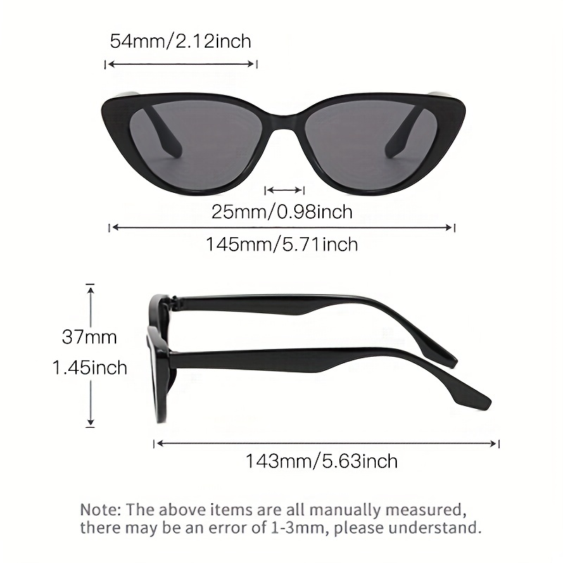 Small Frame Cat Eye Sunglasses Vintage Lightweight Sunshade Eyeglasses