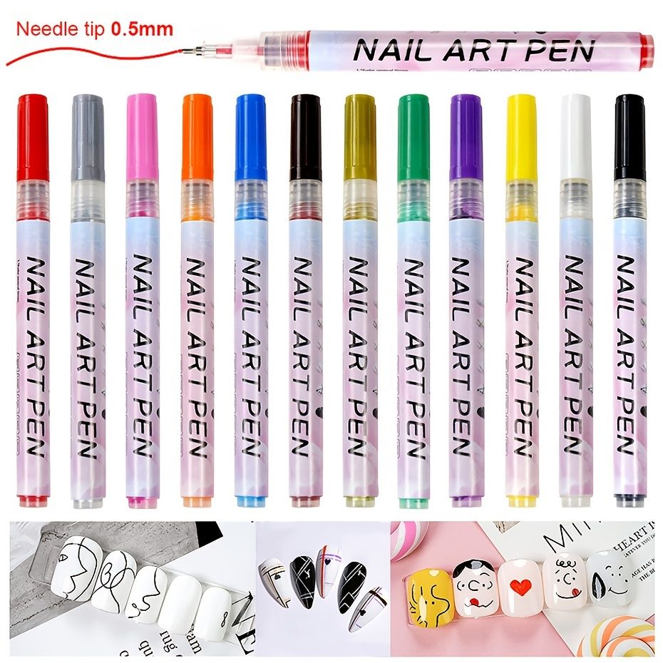 1 Pcs 3d Nail Art Pens Nail Point Graffiti Dotting Pen Drawing Painting  Liner Brush For Valentine's Day Diy Nail Art Beauty | High-quality &  Affordable | Temu Canada