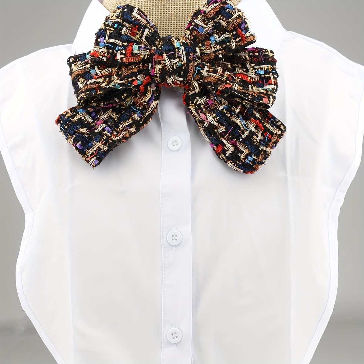 

Boho Mixed Color Bowtie Elegant Multilayer Bow Decorative Bowtie Women's Daily Wear Shirt Bowtie