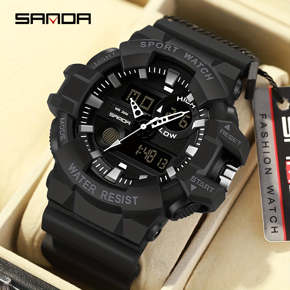 Sanda Relojes Deportivos Hombre Reloj Cuarzo Lujo Reloj Impermeable  Exteriores - Joyería Accesorios - Temu