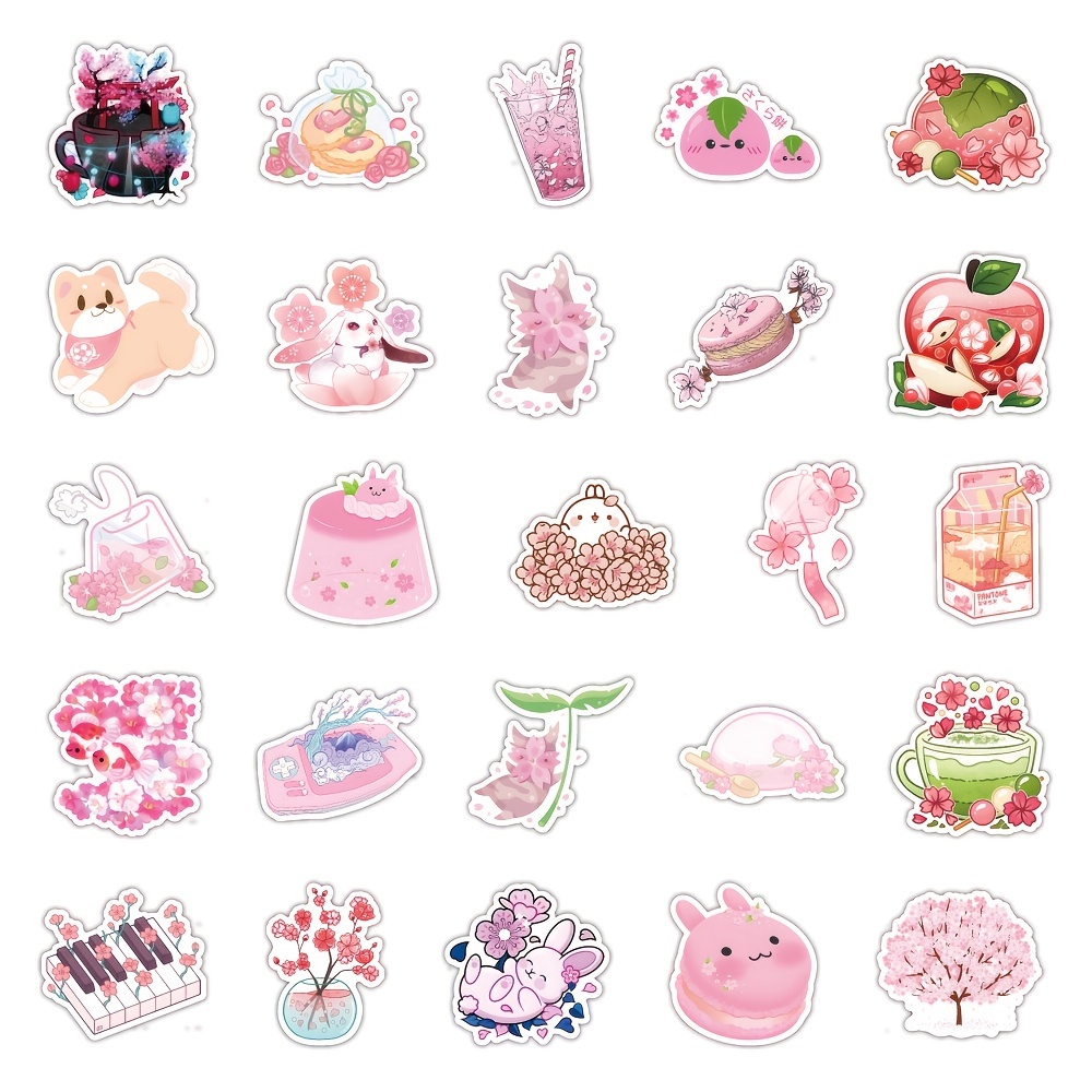 Clerance! Pink Preppy Style Stickers 50pcs Valentines Day Gifts Pink Girl  Laptop Computer Bedroom Wardrobe Car Skateboard Motorcycle Bicycle Mobile  Phone Luggage Guitar DIY For Students Teens Girl 