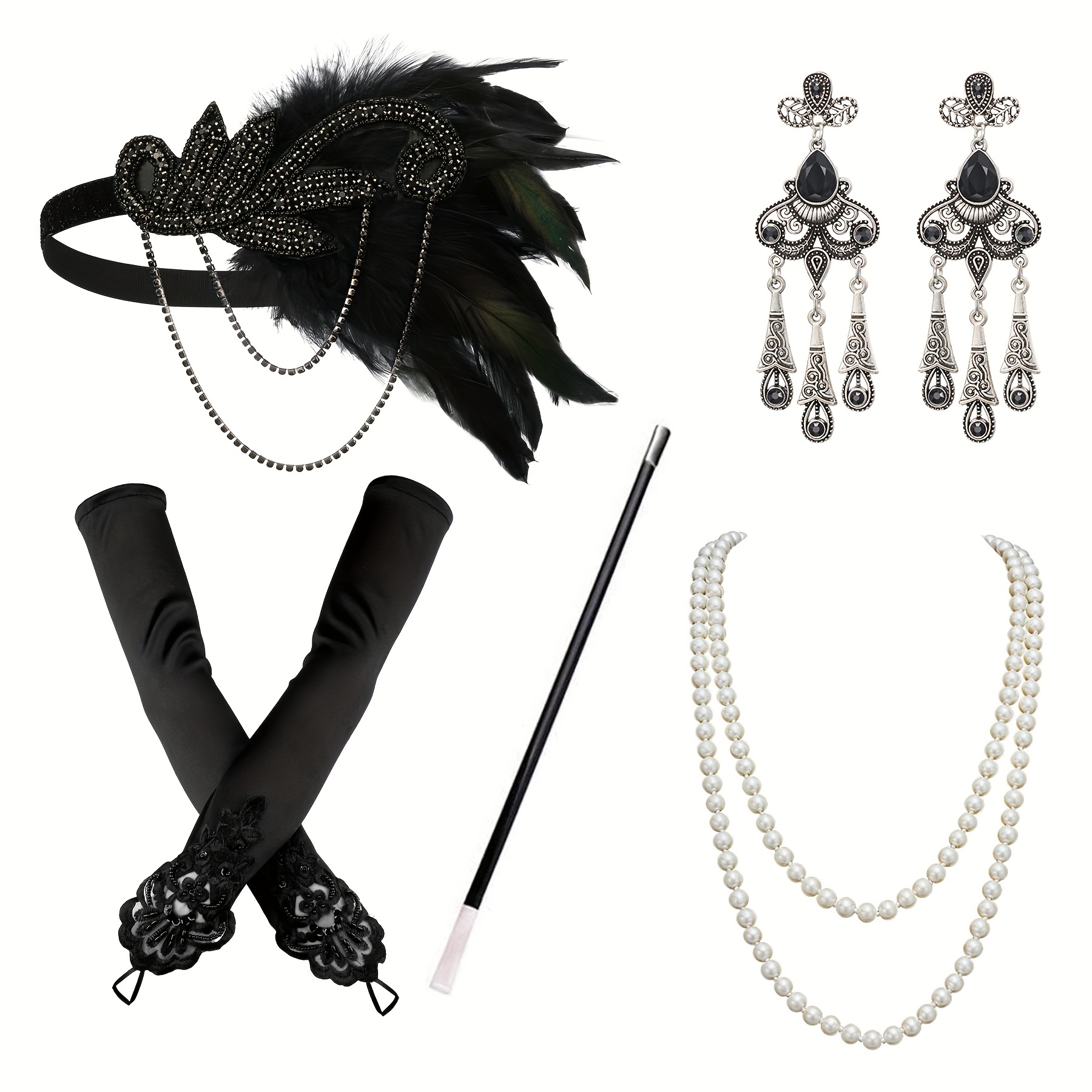 Accessori Stile Gatsby Anni '20 Donna Fascia Testa In Piume - Temu