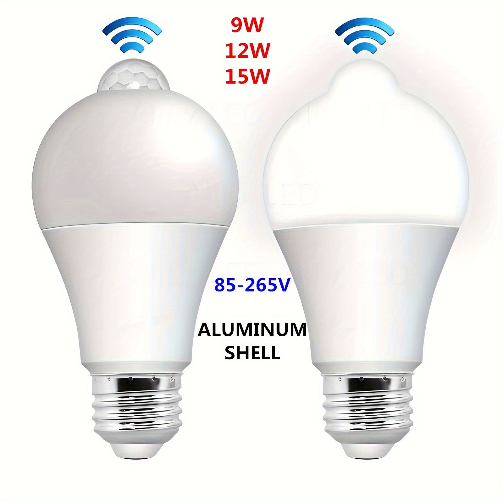 Lámpara LED con Sensor de movimiento, Bombilla infrarroja inteligente  automática, ahorro de energía, E27, 20W, 18W, 15W, 220V