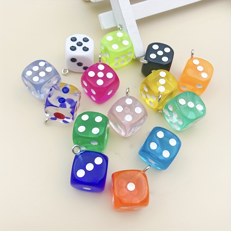 Dice Charm, bangle charms , bracelet charms , Resin charms, Pendant For DIY  Jewelry Making