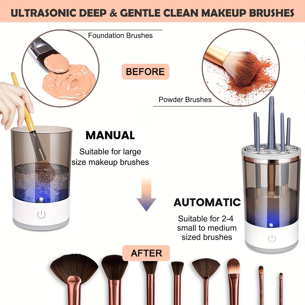 Professional Makeup Brush Cleaner And Dryer Machine Inside - Temu
