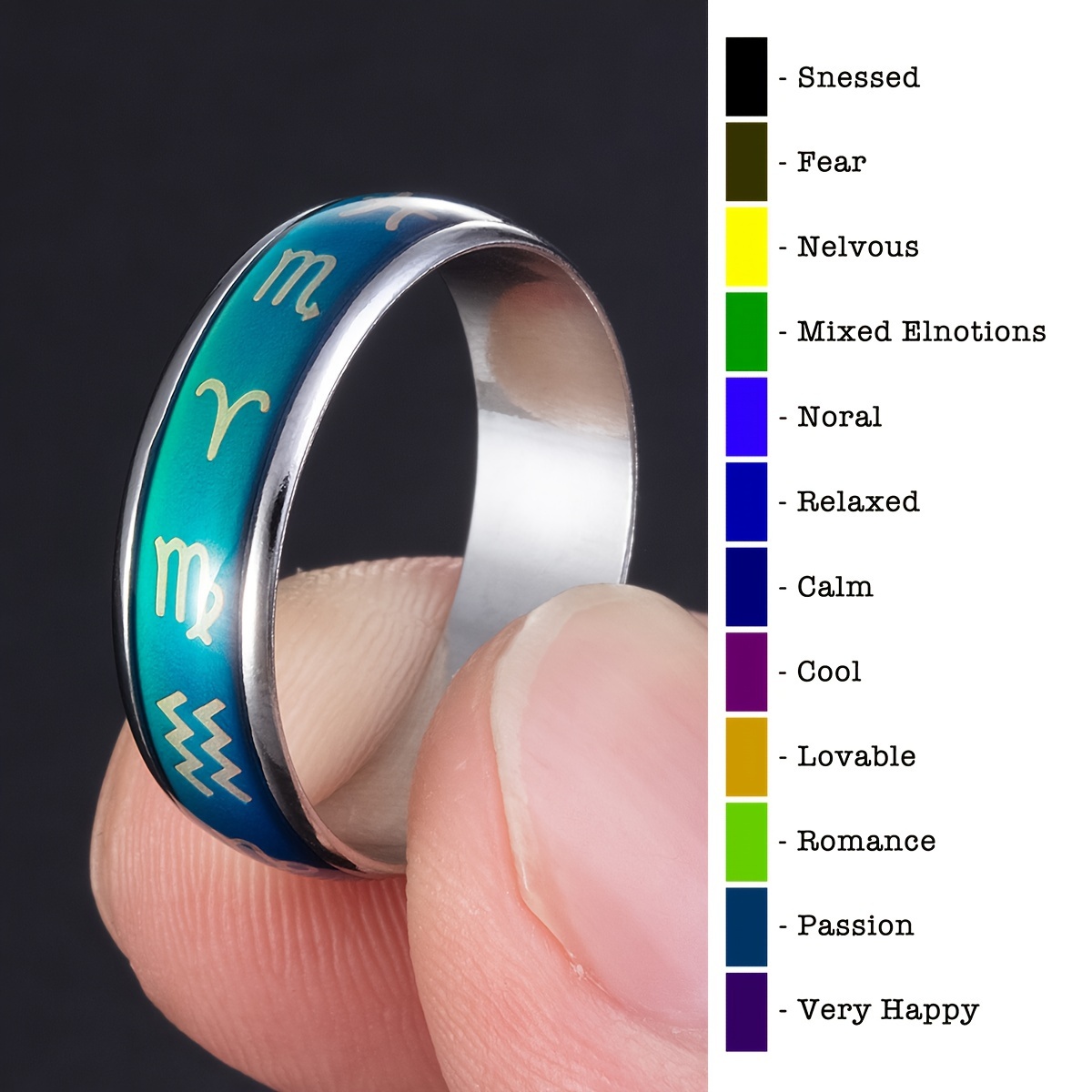 Changing Mood Ring, Emotion Temperature Changeable
