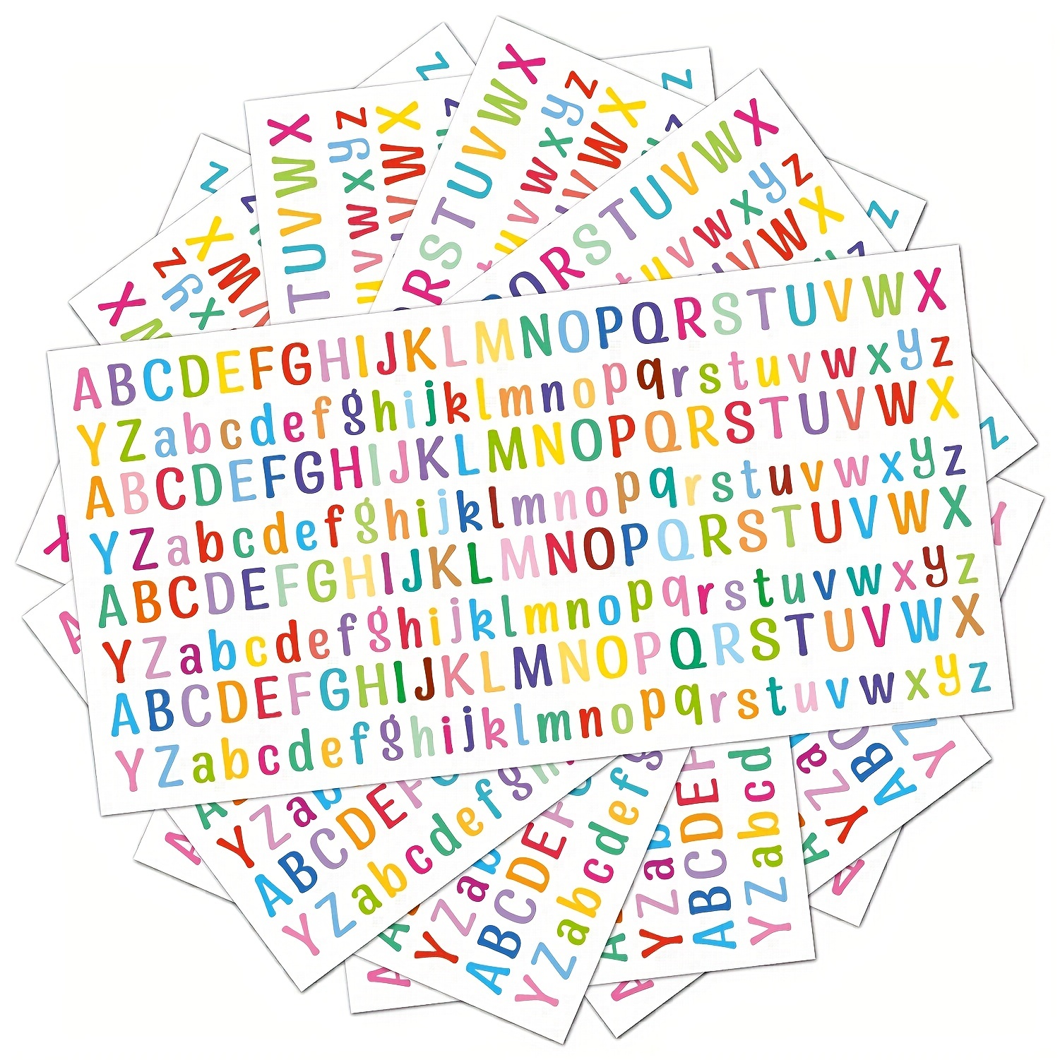 Letter Stickers Colorful English Letters Name And Number - Temu
