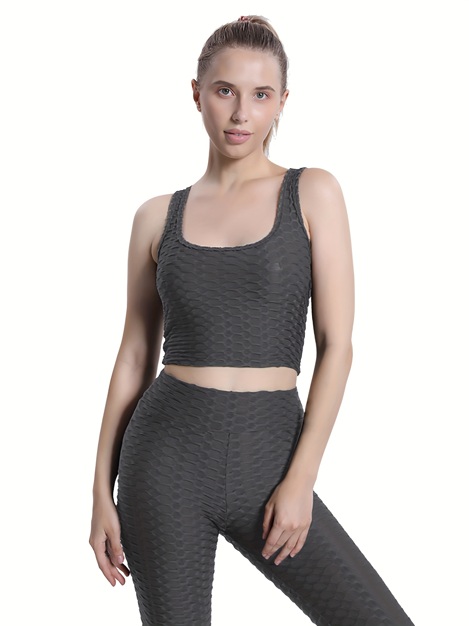 Honeycomb Tank Top & High Waist Leggings Set