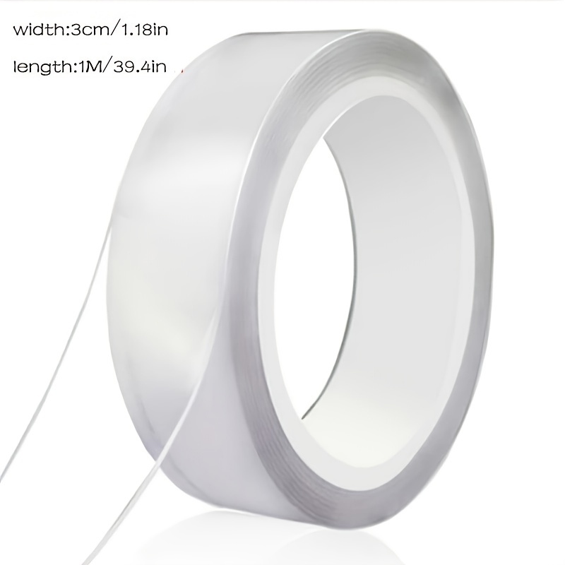 1 cinta Adhesiva Nano Transparente Lavable Reutilizable - Temu