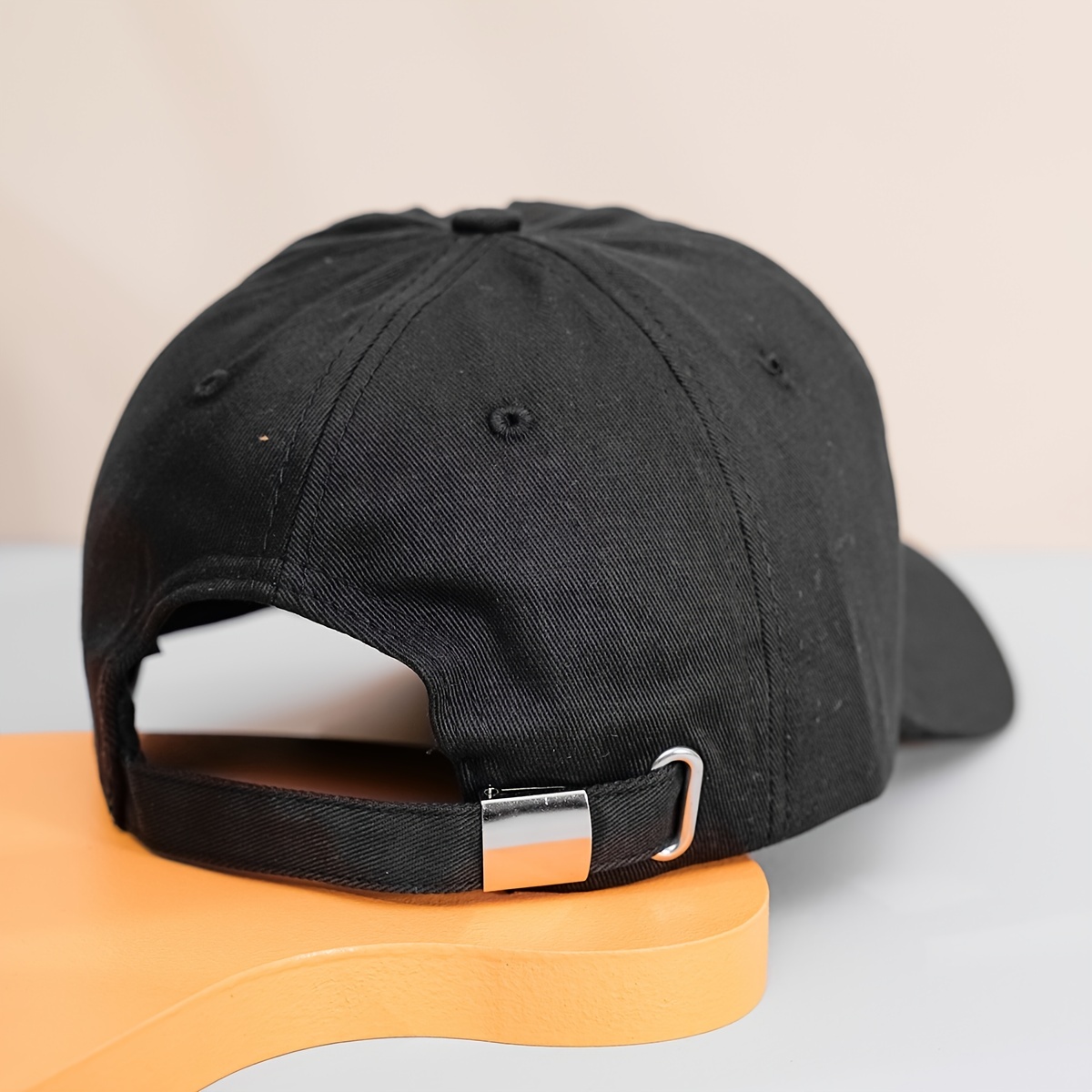 Letter W Black Baseball Hat