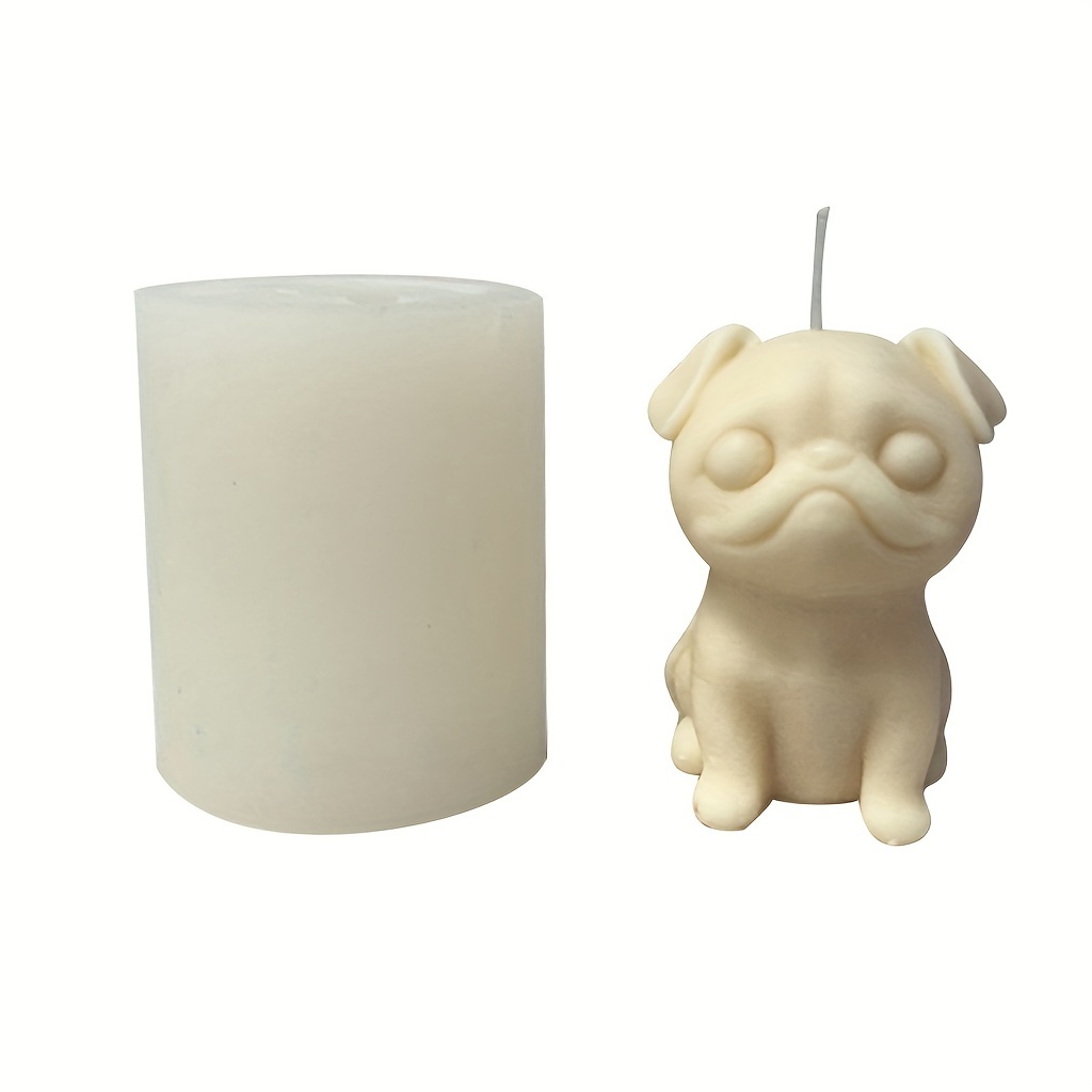 1 Molde Hacer Velas Forma Perro Peluche En 3d Moldes Cera - Temu