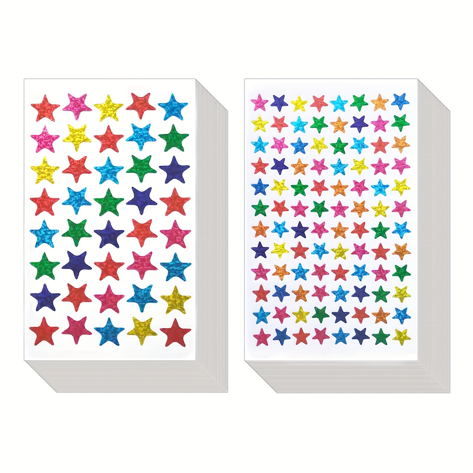 Holographische Gold Star Aufkleber für Kinder Belohnung 100-500Pcs Folie Stern  Aufkleber Etiketten für Wand Handwerk