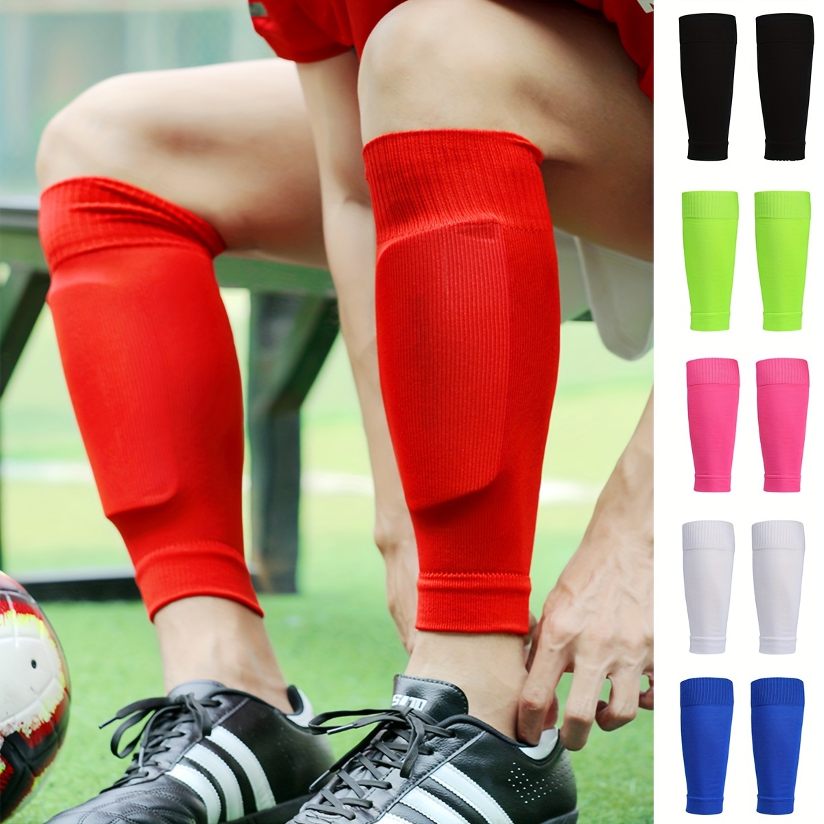 Soccer Leg Pads Knee Guards High Elasticity Soccer - Temu