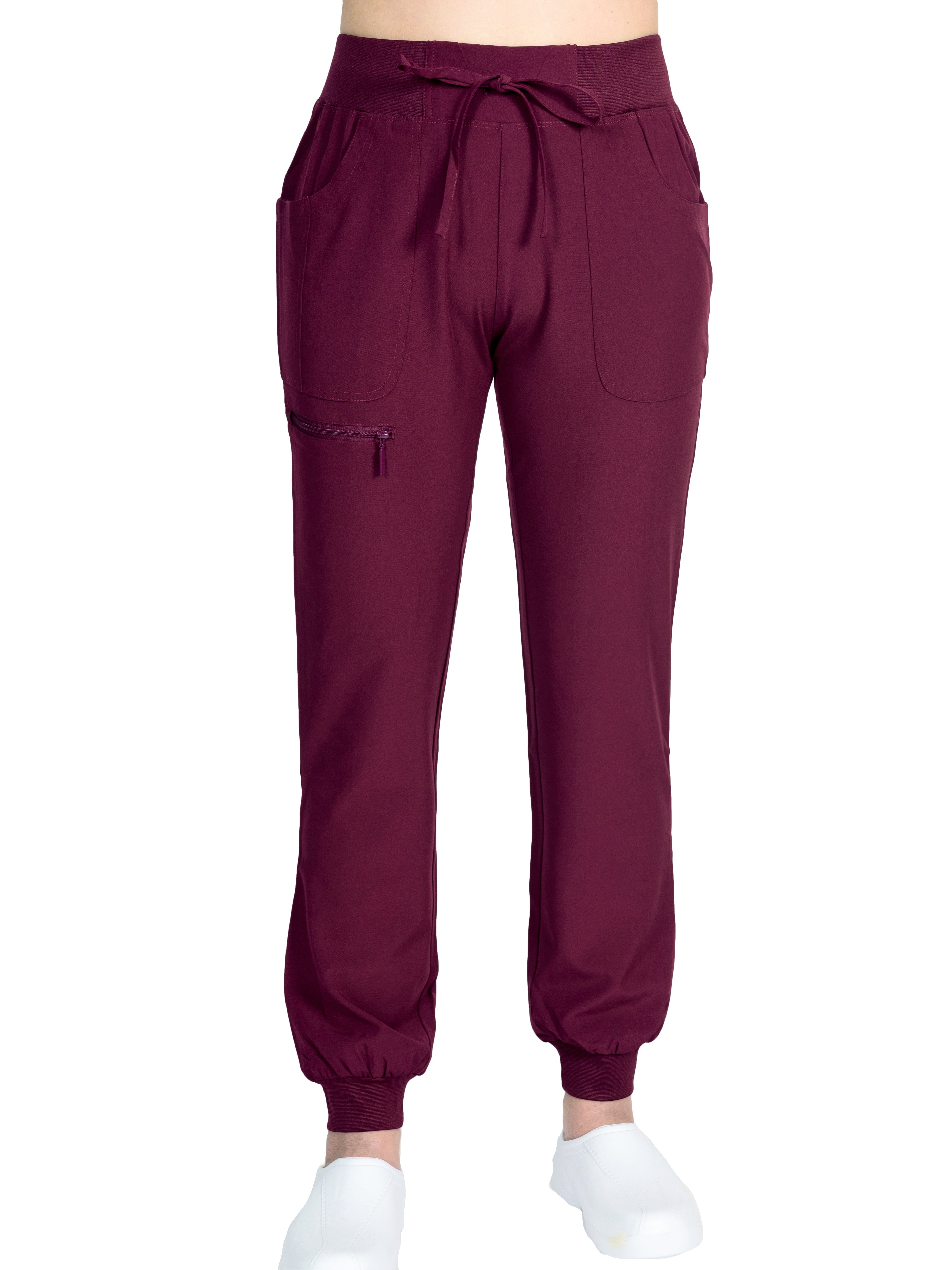 What is Short Sleeve Women′ S Jogger Burgundy Medical Nurse